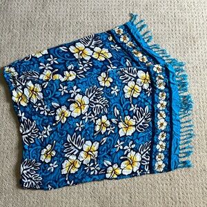 Hawaiian Floral Swimsuit Coverup/Sarong